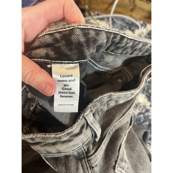 Pacsun 90's Bf Carpenter Jeans Womens 27 black/ gray Denim High Rise - Picture 6 of 16